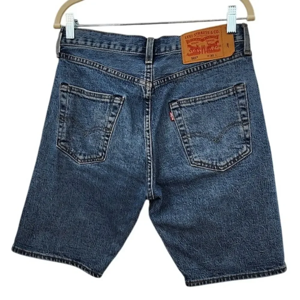 Levi's 501 Button Fly Denim Shorts Size 30 9 In Inseam